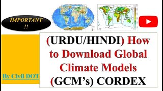 URDUHINDI How to download Global Climate Models GCMs CORDEX [upl. by Yrak]