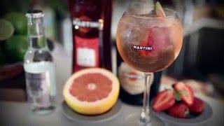 Martini Rosato Spritz  How To Mix  Drinks Network [upl. by Esdnil]