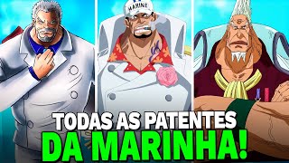 TODAS AS PATENTES DA MARINHA EM ONE PIECE  GUIA DETALHADO [upl. by Ilamad]