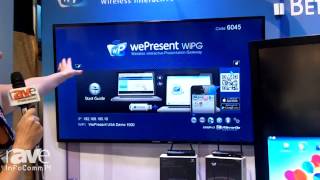 InfoComm 2014 wePresent Explains its CrossPlatform Wireless Presentation System [upl. by Ayatnahs]