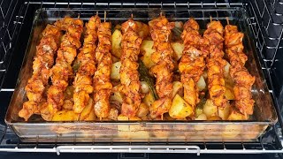 Perfect Chicken Skewer Recipe  Chicken Shish Kebab in the Oven [upl. by Burney]