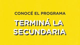 Conocé el programa Terminá la Secundaria [upl. by Hernardo]