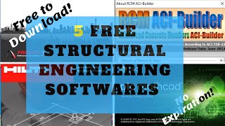 5 Free Licensed Structural Engineering Software with No Expiration  Free Software Downloads [upl. by O'Gowan]