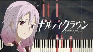 Departures Guilty Crown  Synthesia  Piano Tutorial [upl. by Beesley]