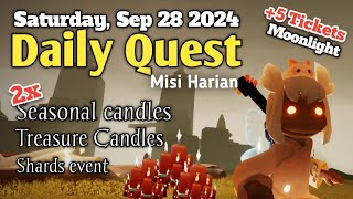 Sky Daily Quest today  Golden Wasteland 28 Sep 2024  Sky Children of the Light  Sandwichies Ch [upl. by Eenel]