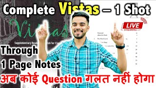 1 Shot of Vistas from 1 Page short Notes  LIVE Stream  CBSE Class 12th [upl. by Eidassac]