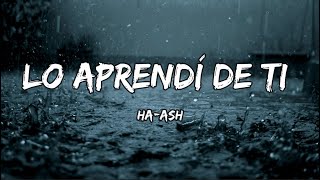 Ha Ash  Lo Aprendí De Ti LETRA [upl. by Brahear988]