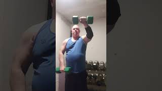 18lb front shoulder raises dumbbells home gym [upl. by Yeliak]