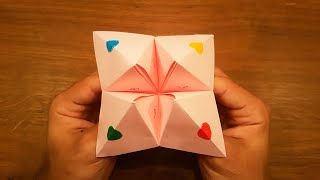 How To Make a Paper Fortune Teller  EASY Origami [upl. by Manup]