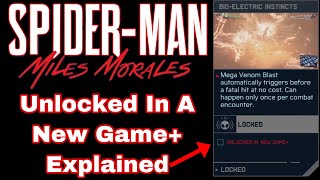 Unlocked In New Game Explained In Marvels SpiderMan Miles Morales [upl. by Akkina]