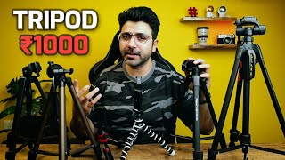 I Tested Top Tripods under ₹1000 from Amazon  GIVEAWAY [upl. by Enywad9]