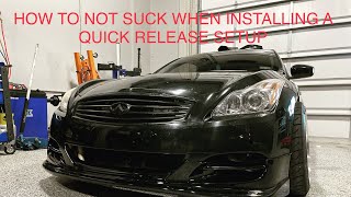 G37 Coupe Gets a NRG quick release setup with my new wheel [upl. by Chantal707]