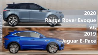 2020 Range Rover Evoque vs 2019 Jaguar EPace technical comparison [upl. by Ledah]