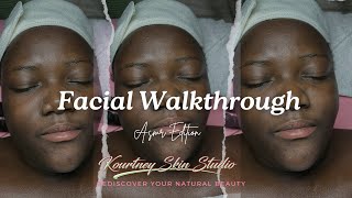 ASMR FACIAL  Facial Walkthrough  KOURTNEY SKIN STUDIO [upl. by Eydie]