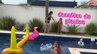 DESAFIOS NA PISCINA A SOSO EMPURROU A DUDA 🫢 [upl. by Niroht728]