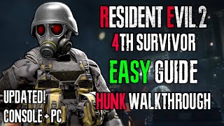 RESIDENT EVIL 2 REMAKE THE 4TH SURVIVOR GUIDE HUNK FULL WALKTHROUGH [upl. by Annol]