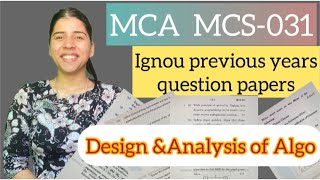 IGNOU MCA Papers MCS031  Ignou previous year question papers  2022 IGNOU MCA exams 2022 [upl. by Erotavlas]