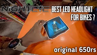 Best LED headlight for bike  Nighteye led headlight h4 for bike  Nighteye headlight h4 review [upl. by Dorion]