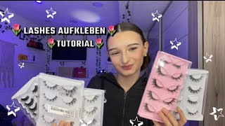 🌷Lashes kleben Tutorial  Wimpern Tipps 🌷 [upl. by Arek]