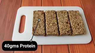 HOMEMADE PROTEIN BARS   40gms Protein  🇮🇳 [upl. by Geaghan]