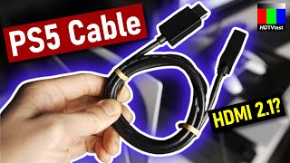 Is the HDMI Cable Included with Sony PS5 Really HDMI 21 Tested [upl. by Ryle]