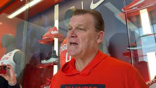 Northwestern pregame Illinois coach Brad Underwood press conference [upl. by Earvin965]