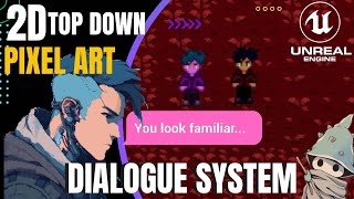 Top Down 2d Dialogue system UE5  Simple dialogue and interaction system  Unreal Engine 5 [upl. by Lorin]