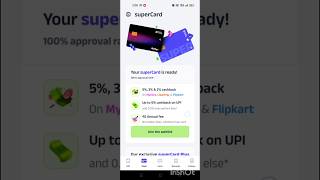 Super money credit card apply Supermoney credit flipkart ytshorts shortvideo [upl. by Dragon]