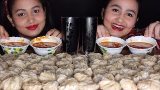 100 MOMOS🥟🥟 EATING CHALLENGE😋🤤 II MUKBANG ASMR [upl. by Navar]