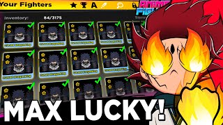 CONSEGUINDO o LUCKY MAXIMO do ANIME FIGHTERS realmente é op [upl. by Qulllon969]