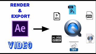 Video Rendering in After Effects amp Export to any Format  QuickTime  MP4  JPEG  PSD MP3 amp others [upl. by Langsdon]