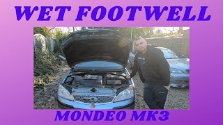 Water Leaking In Ford Mondeo Footwell mondeomk3 fordmondeo mk3mondeo [upl. by Damour]