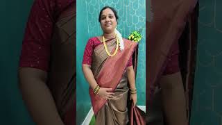 Grand silk saree❣️ Copper silk with rich pallu saree shorts vlog saree [upl. by Pradeep139]