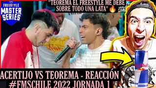 TEOREMA VS ACERTIJO REACCIÓN  ¡UNA LATA LE DEBE A TEOREMA EN SU PEEK🔥 FMSCHILE 2022 JORNADA 1 [upl. by Leribag]