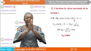 IPTI ELECTRONIQUE DE PUISSANCE Tle F3 Leçon13 Redressement non commandé monophasé double alternance [upl. by Also]