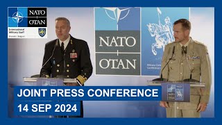 Press Conference at the NATO Military Committee Conference 14 September 2024 Prague Czech Republic [upl. by Nalod134]