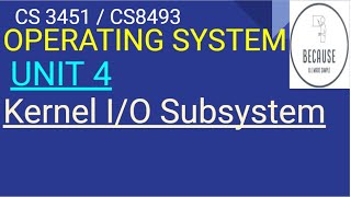 415 Kernel IO Subsystem in Tamil [upl. by Zsa Zsa]