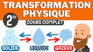 Les transformations physiques  Les 3 états de la matière Cours de seconde de physique chimie [upl. by Nirtiac]