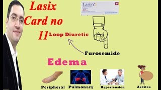 Lasix Furosemide  لازيكس لعلاج الضغط وادرار البول Drug card [upl. by Kirch]