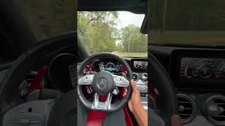 Insane pops and bangs on backroads in AMG C43 mercedes exhaust shorts [upl. by Einberger]