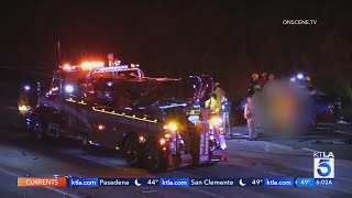 Crash involving wrong way driver on 10 Freeway leaves 1 dead 3 seriously injured [upl. by Notlrac184]