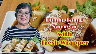 PAMPANGA LUMPIANG SARIWA WITH FRESH LUMPIA WRAPPER [upl. by Oicnedif]