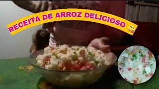 RECEITA DE ARROZ TEMPERADO DELICIOSO 😋 MOSTREI MINHA JANTINHA [upl. by Mendes541]