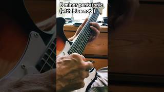 B minor pentatonic with blue note guitarpractice pentatonic [upl. by Yraccaz286]