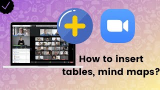 How to insert tables mind maps to whiteboard on Zoom [upl. by Aynuat588]