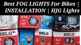 12 volt battery led bulb kaise jalayeb  Best FOG LIGHTS For Bikes  INSTALLATION  HJG Lights [upl. by Wightman]