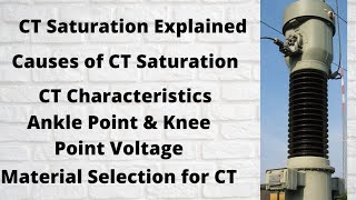 CT ankle point amp knee point voltage Material Selection for CT  CT Characteristics CT Saturation [upl. by Ennael]