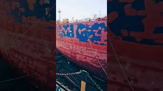 This is how you paint a big ship ship shipping boat seaman engineer sea marine paint repair [upl. by Minnaminnie381]