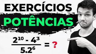 Exercícios de Potenciação  Dominando as Propriedades das Potências  Matemática Básica [upl. by Erbas]