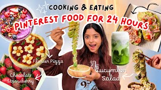 I Cook amp Eat Pinterest Food For 24 Hours 👩‍🍳🍳 Alfiya Karim Khan [upl. by Ehtiaf]